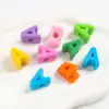 Fivela Popular de Sapato Casual em Acrílico Alfanuméricos em Inglês Blocos de Montar DIY Corrente para Celular com Contas Feita à Mão Acessórios Atacado