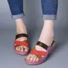 Sandalias de cuña casuales romanas caladas con tiras cruzadas y puntera abierta de talla grande 43 para mujer, Chanclas Cross-border Wish AliExpress 2023