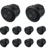 Interruptor em Forma de Barco Kcd2 Pedal de Pé em Forma de Barco de Círculo Completo Interruptor Rocker de Pedal de Pé Cobre Vermelho e Preto com Diâmetro de 20mm para Furo de Montagem