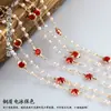 Cor de Cobre Preservadora de Cor 4mm Corrente de Pérolas Artificiais Pulseira Colar Caseiro Acessórios de Joias DIY Feitos à Mão Material de Embalagem para Acessórios