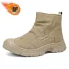 Botas Martin Gruesas Forradas Cálidas para Hombre Otoño/Invierno 2026 Casual Súper Suaves Estilo Antiguo Genuinas Antideslizantes para Exterior Zapatos de Hombre