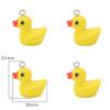 Accesorios DIY colgante de resina pato amarillo abeja pequeña oso rosa dona dinosaurio huevo escalfado piruleta