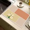 Tapete Drenante de Tierra de Diatomeas para Encimera de Cocina, Antideslizante, Aislante Térmico, Absorbente de Agua, Tapete para Mesa de Comedor, Tapete para Secar Platos, Posavasos, Posavasos para Taza de Té