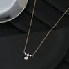 Cadena Elegante para Clavícula con Baño de Oro Real e Incrustaciones de Circonita para Mujer, Diseño Único, Colgante Sencillo y Versátil de Gota de Agua, Venta al por Mayor