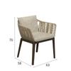 Combinación Personalizada de Mesa y Sillas de Teca y Ratán Transfronteriza Casa de Patio Muebles de Exterior de Teca Casa Rural Jardín Silla de Ratán para Exteriores