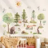 BR1205M Lindos Animales Salvajes de la Selva Pegatinas de Pared Autoadhesivas Dormitorio Guardería Habitación Infantil Pegatina Decorativa