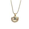 Collar con colgante geométrico de ojo del diablo con circonita bañada en oro de 18 quilates, estilo antiguo europeo y americano australiano, con personalidad de nicho, joyería de traje nueva