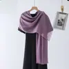 Bufanda Larga de Bambú Popular Transfronteriza Casual Versátil Personalidad Color Sólido Minimalista Cómoda Transpirable Ropa de Viaje Chal Multiusos