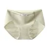 Ropa interior de algodón puro jacquard transpirable ajustada con abertura alta para mujer 10A antibacteriana todo algodón entrepierna extendida bragas triangulares sin costuras
