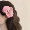 Grampo de cabelo Phalaenopsis azul-celeste Sense Niche Design, acessórios de cabelo de flores antigas para meninas, franja, clipe bico de pato