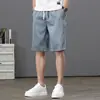 Shorts Casuais de Lyocell Tencel 2026 Verão Finos Largos Retos Modernos Calças Esportivas de Cinco Pontos para Adolescentes