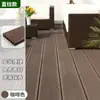 Suelo de Madera Plástica para Exteriores Autoinstalable Plataforma de Madera Plástico para Terraza Balcón Patio Jardín de Madera Plástico PVC Anticorrosión