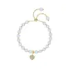 Pulsera de amor con circonita microincrustada y Ojo de Gato para mujer estilo coreano ins temperamento diseño de celebridad de internet pulsera ajustable de cordón