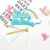 Decoración de Pastel de Cumpleaños Nube Estéreo Enchufe Bola Redonda Bola de Pelo Fiesta de Bebé Mesa de Postres Horneados Frescos Diseño
