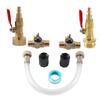 Conector de Mangueira de Jardim Amazon Adaptador Anticongelante Rosca Externa para RV Conector Rápido de Latão com Válvula de Esfera Transfronteiriço