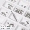Caixa de Amor Versátil Irregular Prata CCB Acrílico Contas DIY Colar Pulseira Feito à Mão Material de Contas