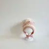 Touca de Bebê Outono Inverno Recém-nascido Bonita Flor Tricô Unissex Bebê Super Fofa Quente Lã Proteção de Orelha Chapéu Moderno