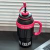 Termo Big Mac explosivo de acero inoxidable 316, vaso para hielo, color brillante, para hombres y mujeres, portátil, con ventosa para exteriores.