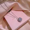Conjunto de joyería de moda para mujer con zirconita AAA, pendientes geométricos exquisitos, collar, anillo ajustable, juego de tres piezas