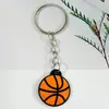 Llaveros creativos de PVC, accesorios temáticos deportivos, adornos en forma de pelota y dijes para mochila - pequeños regalos de goma blanda, disponibles para venta al por mayor