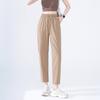 Pantalones de Hielo Pequeños Verano Secado Rápido Transpirables Frescos para Mujer Pantalones de Nueve Puntos Sueltos Aspecto Adelgazante Alta Elasticidad Populares Casuales de Secado Rápido Pantalones para Mujer