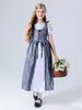 Vestido Artístico Estilo Étnico Francés Retro Estilo Palacio para Padres e Hijos Zhumilian con Delantal, Vestido Estilo Campesino Chino