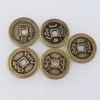 Diámetro 25.5mm grosor 1.8mm latón cobre antiguo Qing juego de monedas de cinco emperadores a la venta T6