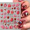 Belleza Total Transfronterizo Nuevas Pegatinas para Uñas Halloween Visceras Ojos Corazón Pegatinas de Uñas en Relieve