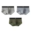 Huajielong Textura de Seda de Hielo Color Sólido Ropa Interior para Hombre al por Mayor Cintura Media Tallas Grandes para Hombre Calzoncillos Transpirables para Hombre Se puede Dropshipping
