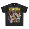 Camiseta de Manga Curta Estampada King Von Estilo Hip-Hop Retrô Americano Transfronteiriça Moletom com Capuz Gola Redonda Manga Longa High Street Pesado