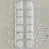 Decoraciones de arte de uñas con lentejuelas de copo de nieve navideño de 12 piezas, diamantes de estrella brillantes de moda, pentagramas de azúcar, decoraciones de uñas en forma de corazón