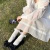 Calcetines Cortos Medianos de Encaje Auricularia Lindos Lolita para Niñas Combinan con Todo Estudiante Japonés jk Calcetines de Verano