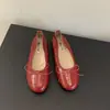 Zapatos de Abuela de Cuero Suave Estilo Noche Puntera Redonda Retro 2026 Nuevo Estilo Que No Cansa Tus Pies, Mocasines Planos Poco Profundos para Mujer
