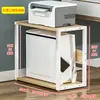 Prateleira de Armazenamento de Rack para Gabinete de Computador Multicamadas para Mesa de Escritório Doméstica, Rack de Armazenamento de Impressora de Dois Níveis