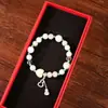 Nuevo Pulsera de Piedra con Cuentas Estilo Chino Tendencia Nacional Patrón Marino para Mujer, Sensación de Lujo Ligero de Gama Alta, Joyería con Colgante de Calabaza Accesorios Venta al por Mayor