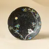Tinta Pedra Negra Osmanthus Coelho Segurando a Lua Suporte de Chaleira Conjunto de Chá Cerâmico Doméstico Peças de Reposição Suporte de Chaleira Prato de Lanche Chinês de Alto Valor Porta-copos