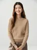 ¡Viaje sencillo! Suéter de Cachemira Nuevo de Punto Trenzado con Cuello Redondo para Mujer Otoño/Invierno Suéter de Punto Pullover Capa Base Adelgazante