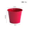 Macetas de Lata Coloridas Transfronterizas, Plantas Verdes, Cubos Pequeños de Flores Suculentas, Cubos de Almacenamiento de Escritorio, Cubos Pequeños de Hierro Metálico de Color Caramelo Sin Perforaciones