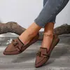 Nueva colección de primavera y otoño: Zapatos casuales para mujer de talla grande, sin cordones, punta fina, suela plana, estilo 2026, disponibles para venta transfronteriza en tallas más grandes
