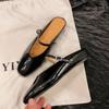 En stock ~ Sandalias francesas Zapatos de mujer para uso exterior Primavera y verano 2025 Nuevas pantuflas Mary Jane de un solo pedal