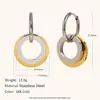 Pendientes de Diseño Elegante de Nicho Transfronterizos Europeos y Americanos Acero Inoxidable Chapado en Oro de 18 Quilates Pendientes de Estrella de Cinco Puntas para Mujer Gama Alta