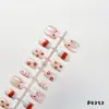 Manicura Uña Portátil Uña Tulipán Parche para Uñas Estilo Puro Deseo Estilo Chino Francés Pintado a Mano Dibujos Animados Estampado de Leopardo Parche de Arte para Uñas Portátil