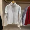 26 otoño e invierno nuevo jersey elástico de forro polar para mujer con media cremallera, top cálido, capa base 487596