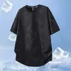 Camiseta Deportiva Simple de Manga Corta para Pareja al Aire Libre, Estampado Bidireccional, Tejido de Seda Helada de Secado Rápido, Corte Holgado, Versátil, Moderna, Transpirable y que Absorbe la Humedad