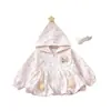 Nueva Chaqueta con Capucha para Bebé Niña Estampado Divertido por Todas Partes Chaqueta Ligera de Primavera para Bebé Ropa Exterior Linda para Niños