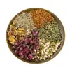 Kit de Materiales para Bolsita DIY del Festival de Medio Otoño, Relleno para Bolsita con Especias, Flores Secas, Osmanthus, Lavanda y Colgante de Bolsita Pequeña de Medicina Tradicional China