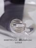 Anillo abierto cruzado de doble capa para mujer, nicho de alta gama, estilo coreano moderno, elegante, simple, con incrustaciones de diamantes, personalidad, ins, anillo de cola