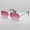 Gafas de Sol de Diseñador de Corte de Lujo Frescas Decorativas para Exteriores Lentes De Sol Mujer