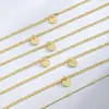 Tobillera con colgante de disco de comercio exterior transfronterizo con 26 letras, moderna, actual, simple, estilo casual, cadena doble para el tobillo para mujer 2026