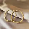 La Historia de Rose con Pendientes Sencillos de Círculo Dorado Pendientes de Uso Diario para Mujer Combinan con Todo Pendientes de Moda Elegantes